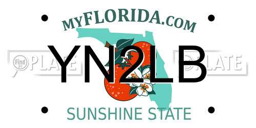 YN2LB Florida License Plate