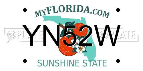 YN52W Florida License Plate