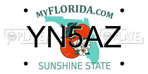 YN5AZ Florida License Plate
