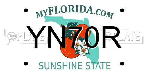 YN70R Florida License Plate