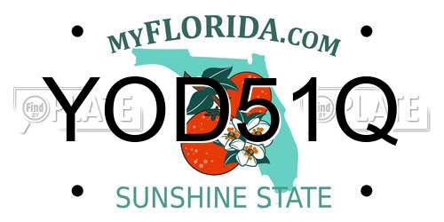 YOD51Q Florida License Plate