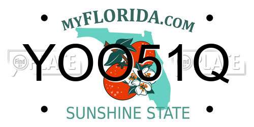 YOO51Q Florida License Plate