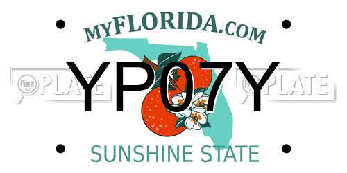 YP07Y Florida License Plate