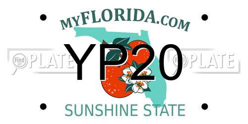 YP20 Florida License Plate
