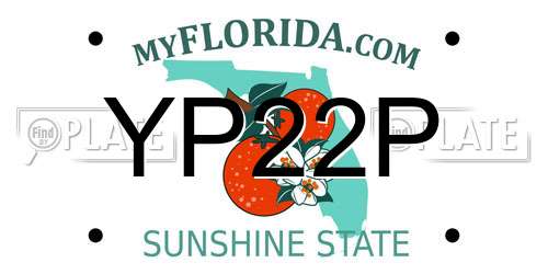 YP22P Florida License Plate
