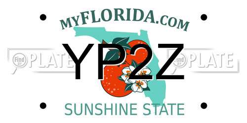 YP2Z Florida License Plate