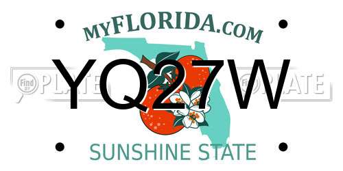 YQ27W Florida License Plate