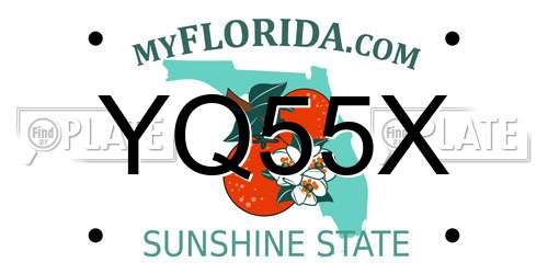 YQ55X Florida License Plate