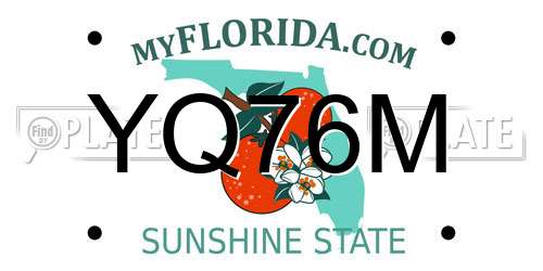 YQ76M Florida License Plate