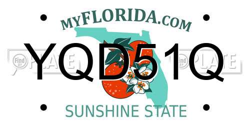 YQD51Q Florida License Plate