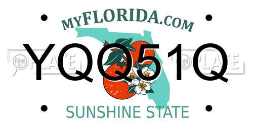 YQQ51Q Florida License Plate