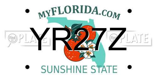 YR27Z Florida License Plate