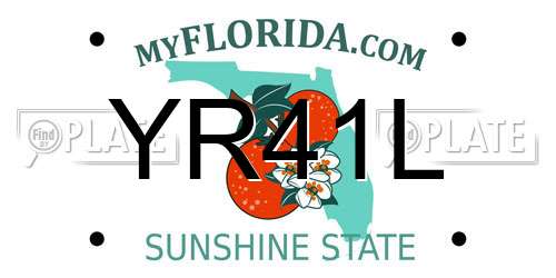 YR41L Florida License Plate