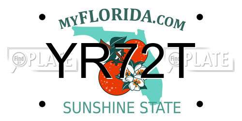 YR72T Florida License Plate