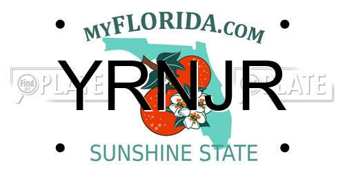YRNJR Florida License Plate