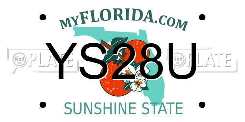 YS28U Florida License Plate