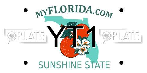 YT1 Florida License Plate