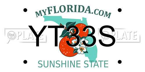 YT33S Florida License Plate