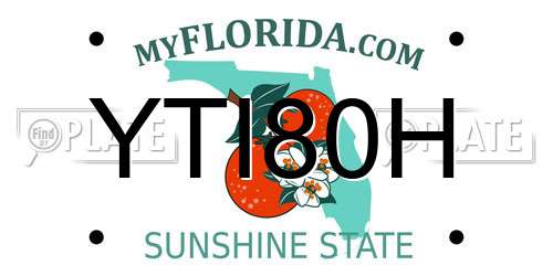 YTI80H Florida License Plate