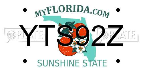 YTS92Z Florida License Plate