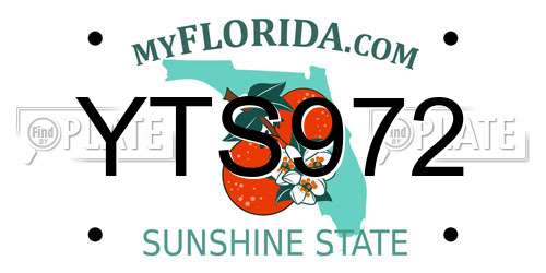 YTS972 Florida License Plate