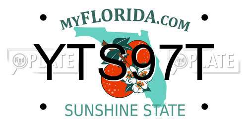 YTS97T Florida License Plate