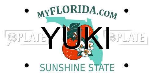 YUKI Florida License Plate