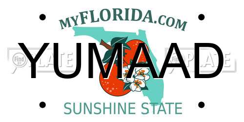 YUMAAD Florida License Plate