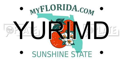 YURIMD Florida License Plate