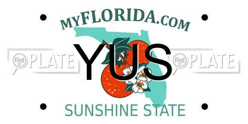 YUS Florida License Plate