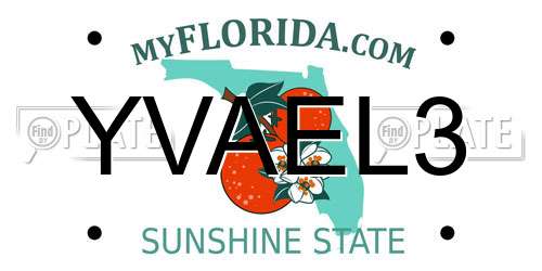YVAEL3 Florida License Plate