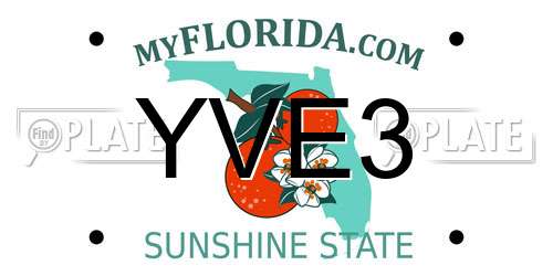 YVE3 Florida License Plate