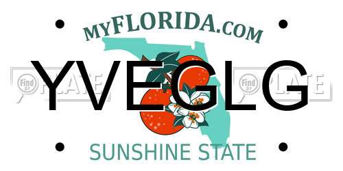 YVEGLG Florida License Plate