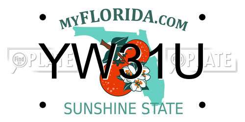 YW31U Florida License Plate