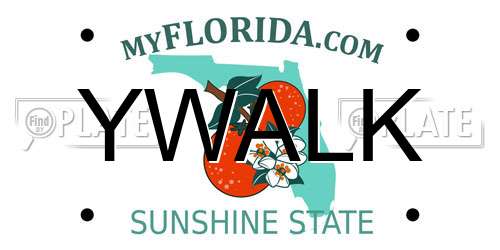 YWALK Florida License Plate