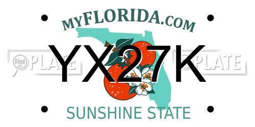 YX27K Florida License Plate