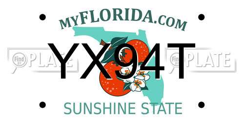 YX94T Florida License Plate