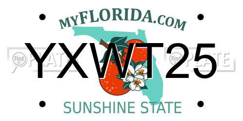 YXWT25 Florida License Plate