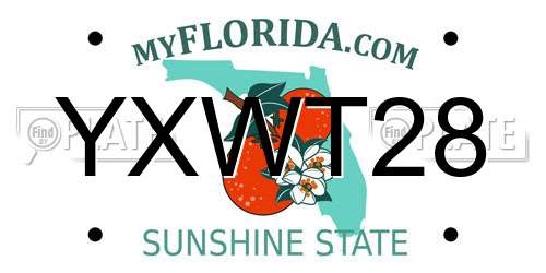 YXWT28 Florida License Plate