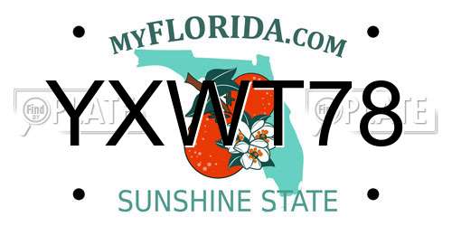 YXWT78 Florida License Plate