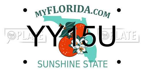YY15U Florida License Plate