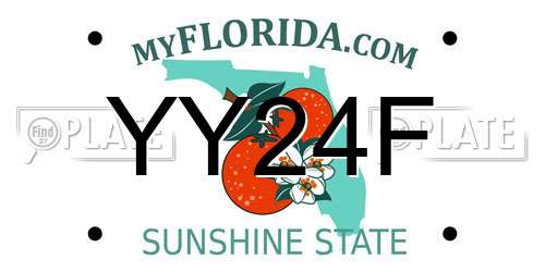 YY24F Florida License Plate