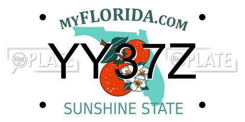 YY37Z Florida License Plate