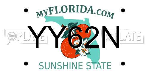 YY62N Florida License Plate