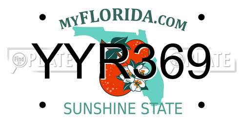 YYR369 Florida License Plate