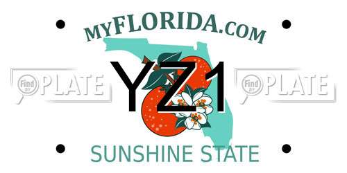 YZ1 Florida License Plate