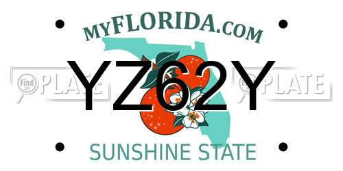 YZ62Y Florida License Plate