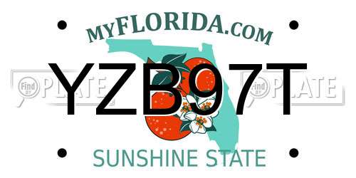 YZB97T Florida License Plate