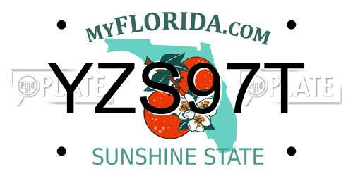 YZS97T Florida License Plate