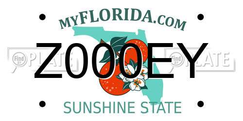 Z000EY Florida License Plate